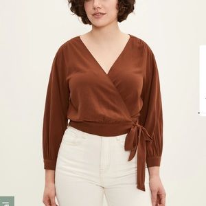 Wrap blouse- worn twice